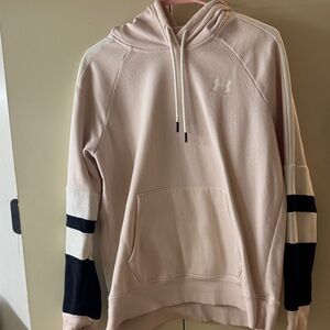 Under Armour Light Pink Hoodie with Black and White Accents